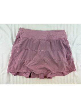 LULULEMON Pace Rival MR Long Luxtreme Skirt Long Sz 4 PKTP Pink Taupe